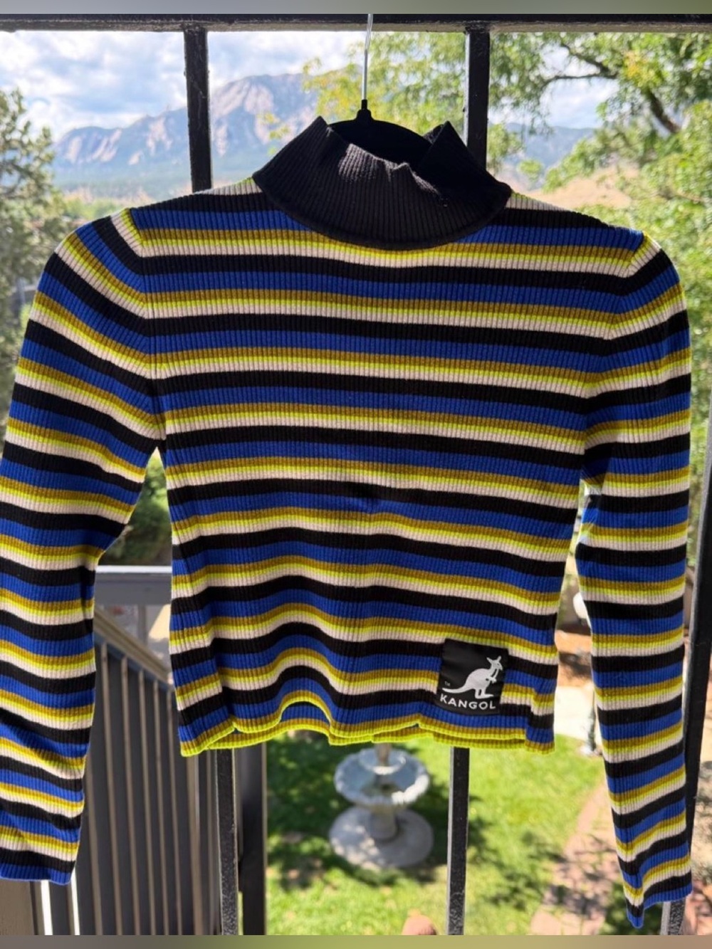 Kangol x H&M ribbed turtleneck crop top